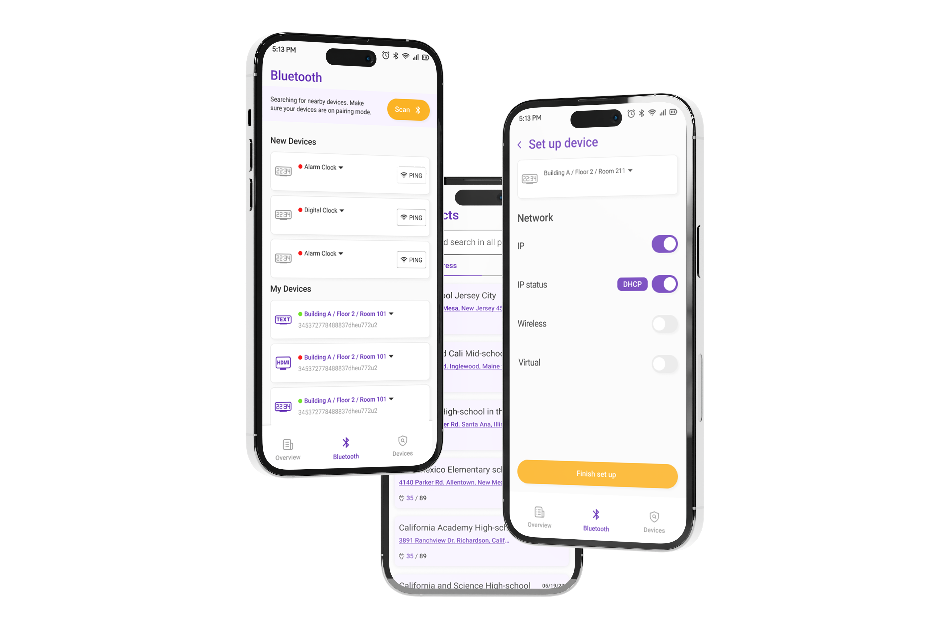 Product design mockup showing results